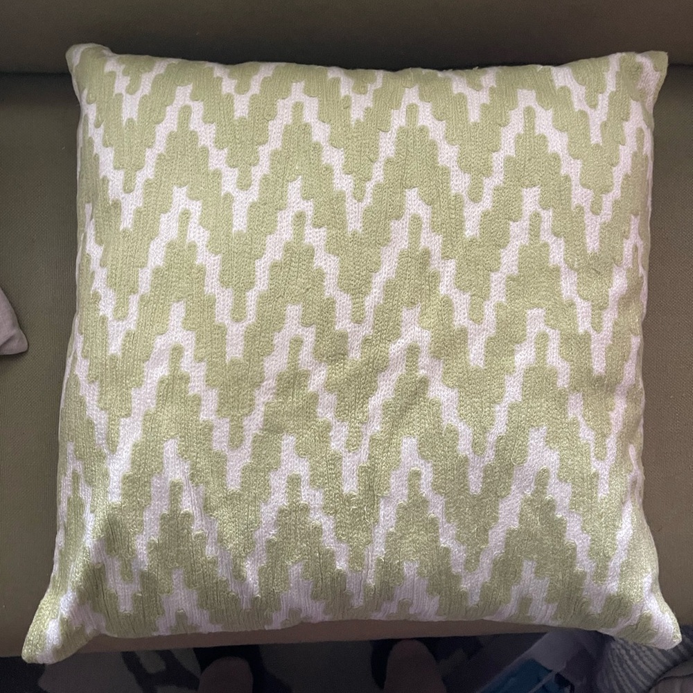 West Elm Chevron Crewel Pillow Cover and Insert